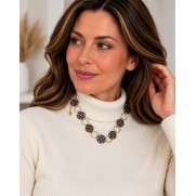 Ketting kort stippen 101232480 bruin Ketting kort stippen 101232480 bruin